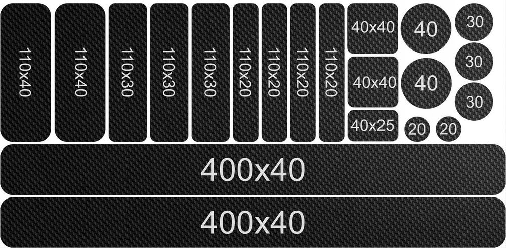 Naklejki ochronne NA ROWER CARBON 40x20cm 21szt