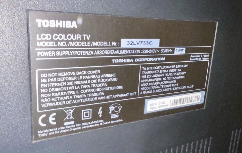Telewizor Toshiba LCD 32" – sprawny, mało używany