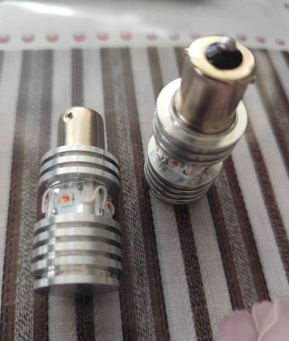 Автолампа LED P21W BA15S 1156 для автомобілів з США USA жовтий поворот