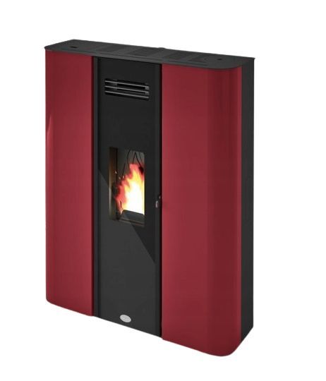 Piec kominek na pellet Eva Calor Diletta 10.5kW 2x DGP czerwony
