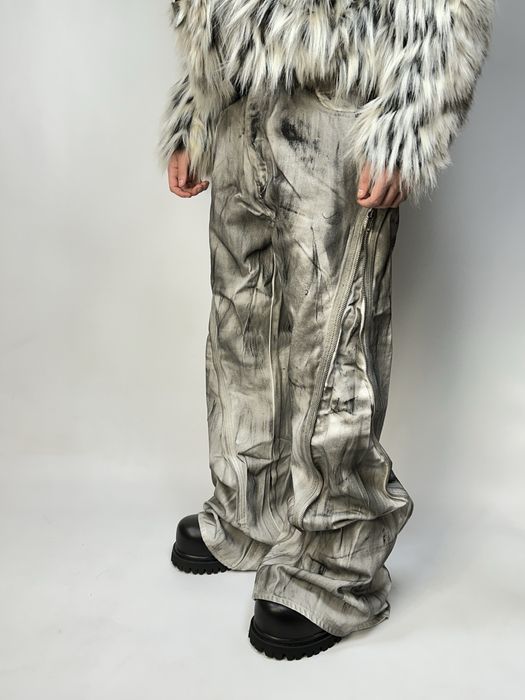 Rick Owens BANANA boot cut faded opium archive джинси сині джинсы клеш