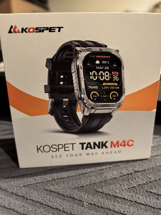 Smartwatch Kospet M4C NOVO + Extras

- Caixa em