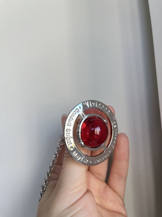 big large red orb naszyjnik wisior vivienne westwood