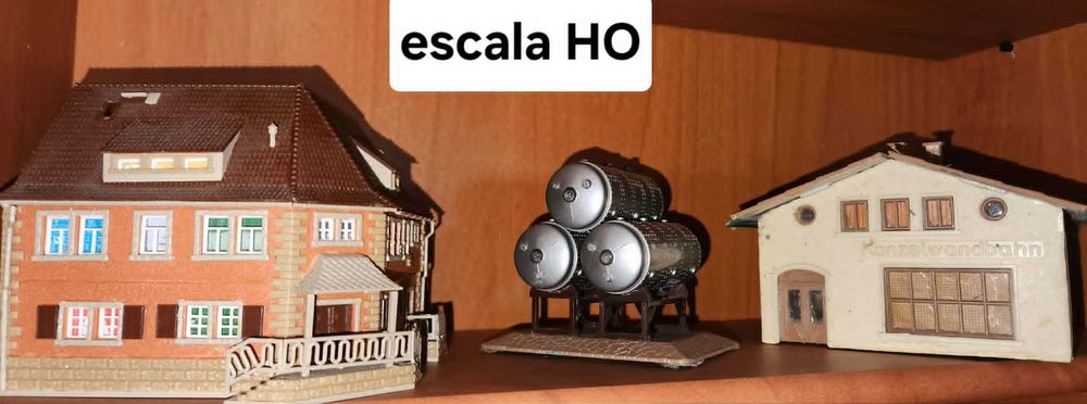 Edificios casinhas em escala HO para Ferromodelismo