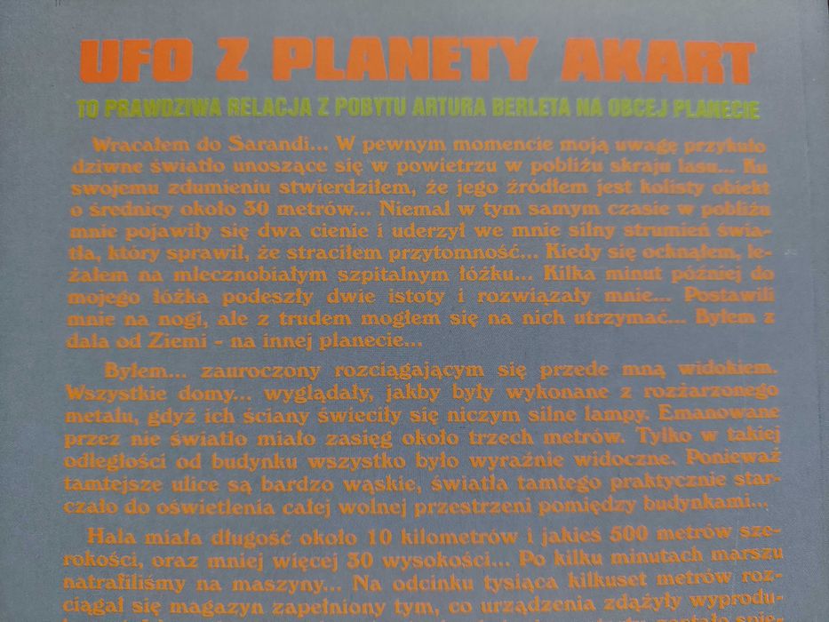 UFO z planety Akart Artur Berlet