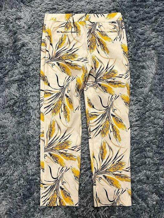 Bawełniano-jedwabne spodnie Tory Burch w kwiatowy wzór