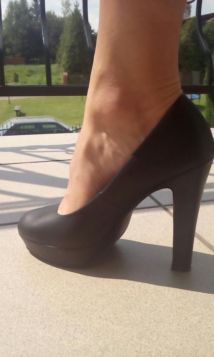 Czarne szpilki, buty na obcasie r.36