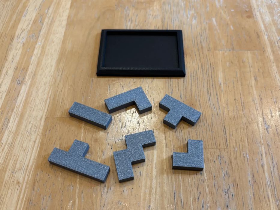 Puzzle Simples de Blocos com Moldura