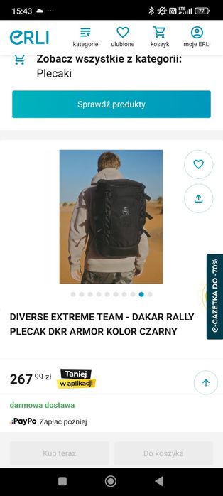 Plecak męski duży dakar
