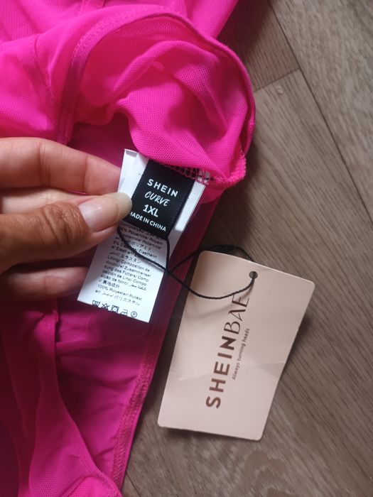Боді жіноче в сіточку на одне плече Shein