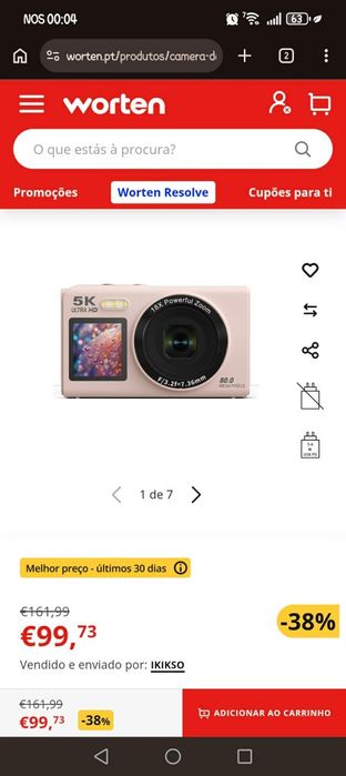 Câmara fotográfica 80mpx
