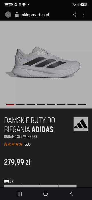 Buty adidas do biegania 36 2/3