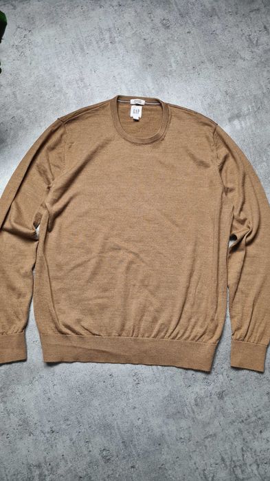 Karmelowy brązowy sweter GAP sweterek 100% Merino Wełna. Rozmiar M
