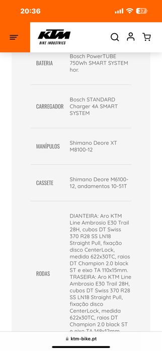 E-bike Ktm Chacana elétrica