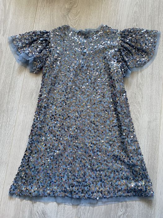 Sukienka cekiny dla dziewczynki M&S Marks & Spencer 5/6 lat 116 cm
