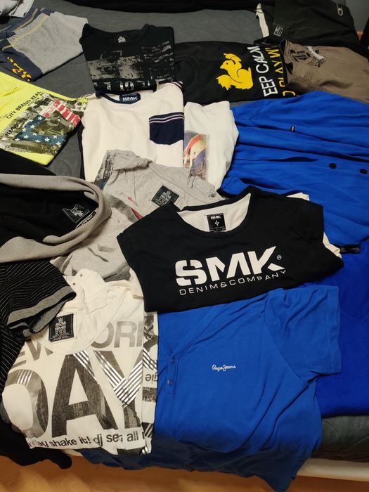 Lote de roupa nova e usada