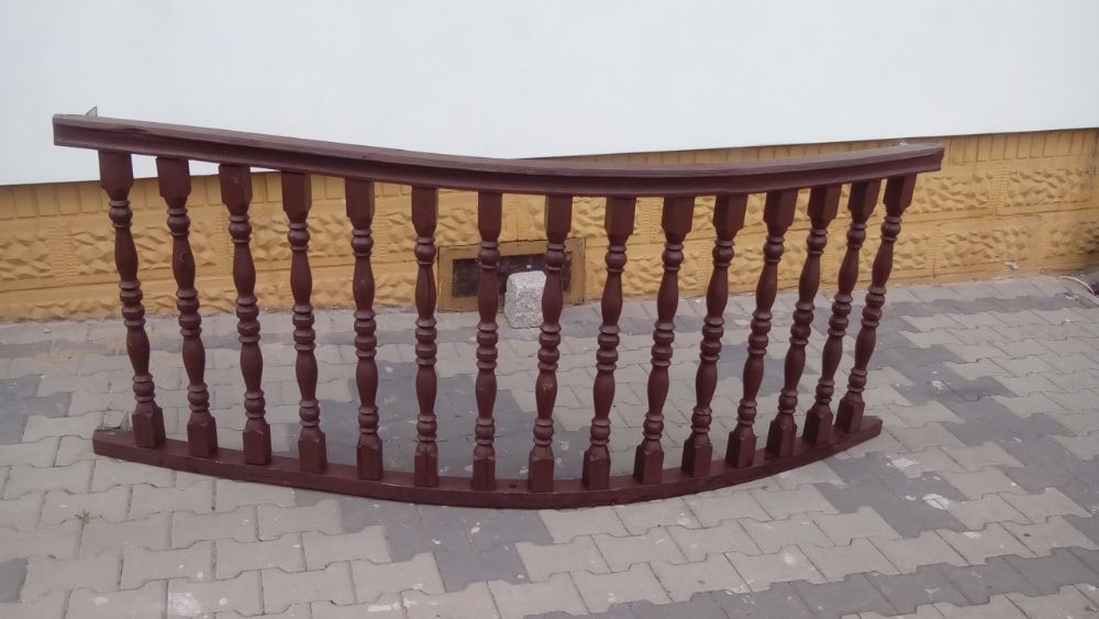 Balustrada drewniana balkonowa, poręcz balkonowa