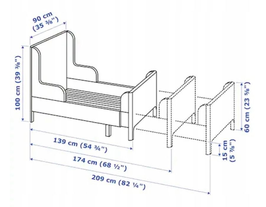 Łóżko Busunge 80×200cm