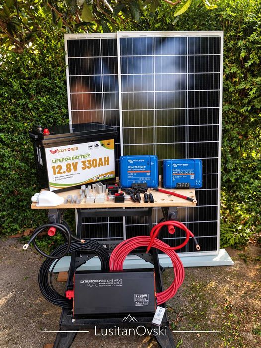 Kit Solar Autocaravana 380W + LiFePO4 330Ah • Victron • 2000W