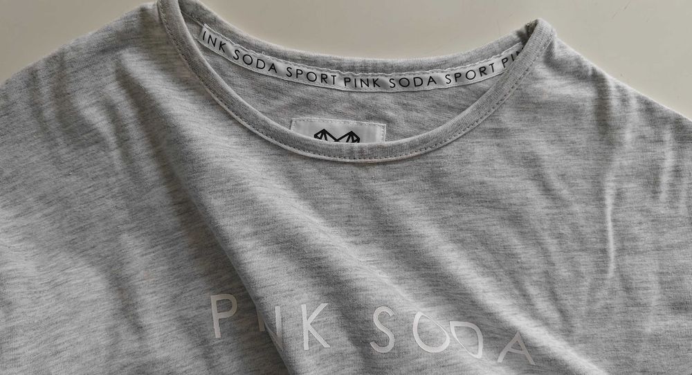 Pink Soda Sport t-shirt szary XS bawełna