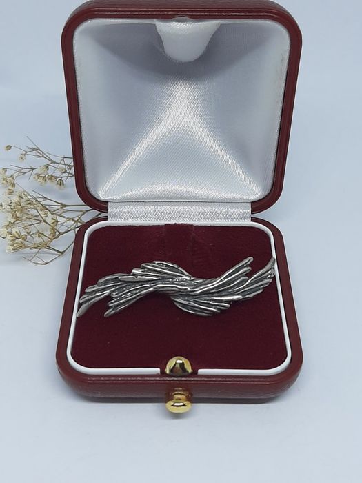 Broszka ze srebra, srebro 925 G-5 oksydowane