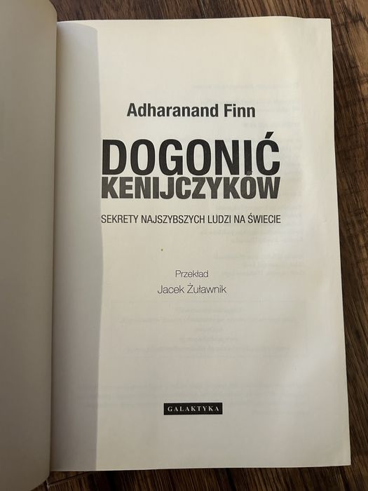 Dogonić Kenijczyków. Adharanand Finn. Okazja !