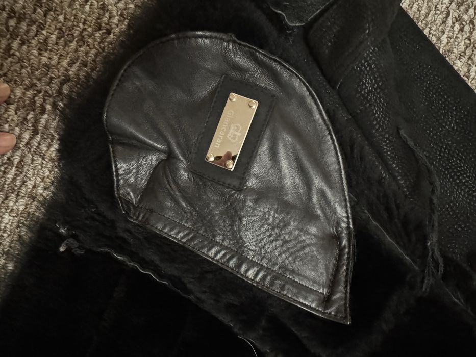 Натуральна  дублянка -овчина + хутряний комір на 44-46