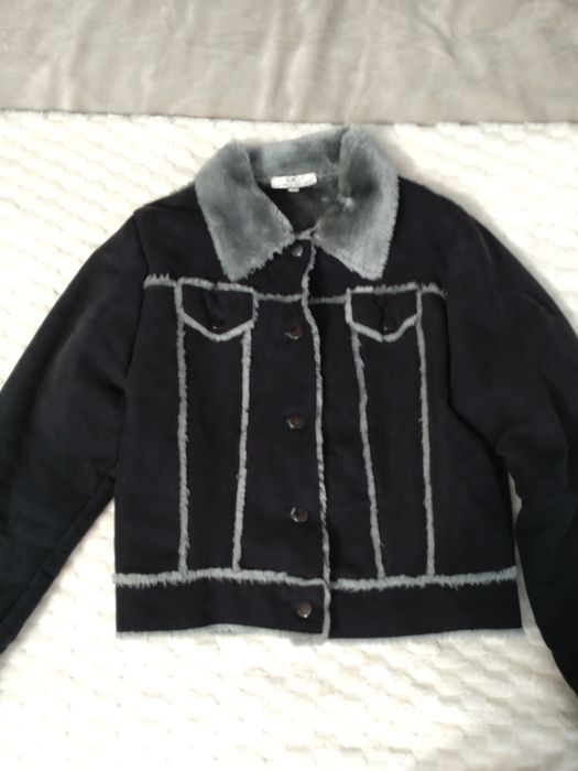 Kurtka zamszowa z kożuszkiem