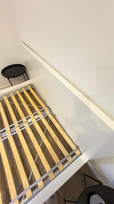 Cama de casal 140x200 cm branca