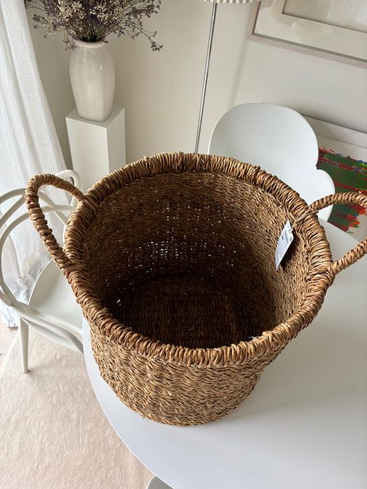 Duży kosz z trawy morskiej Zara Home