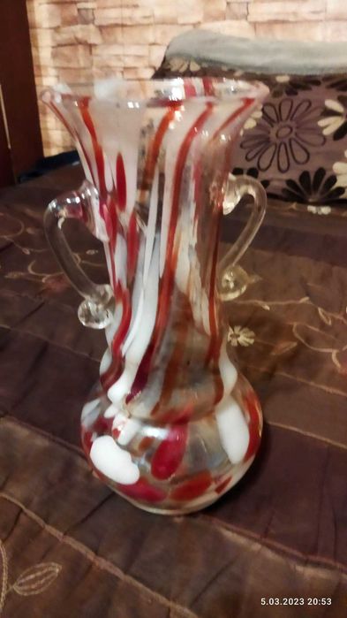 wazon  kolorowe szkło z lat 70-80