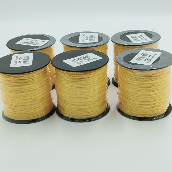 Sznurek murarski żółty 6x100m