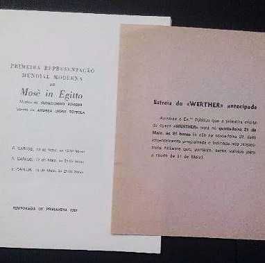 Programa Teatro Nacional de S. Carlos - Mosè in Egitto