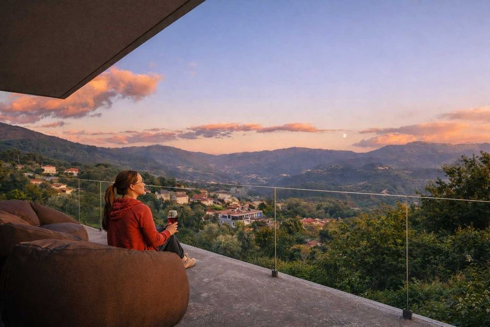 Moradia em pedra para recontrução com vistas panoramicas.