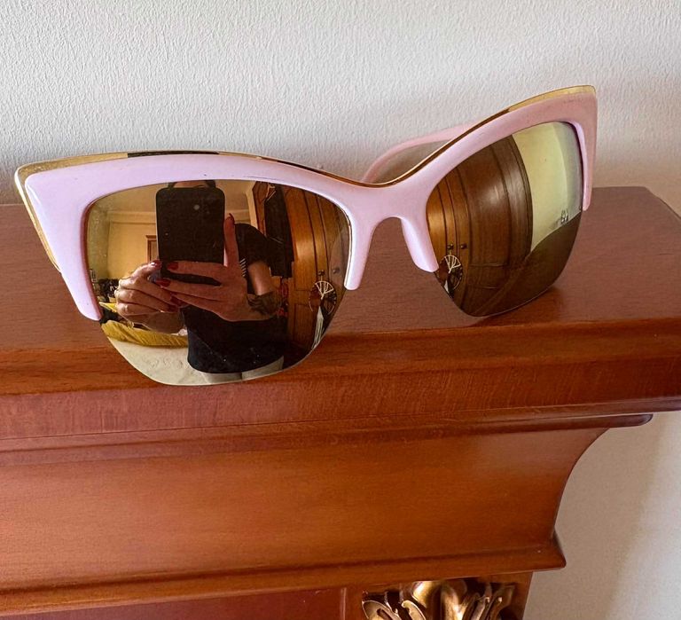 Óculos de Sol Vintage Rosa Pálido
