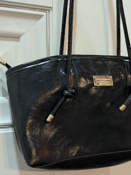 Чорна стильна сумка, еко шкіра