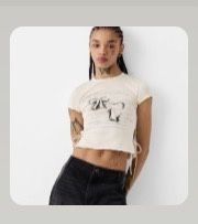 футболка бершка у2к бантики