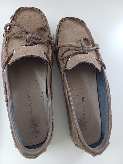 Mokasyny skórzane unisex 37 zara