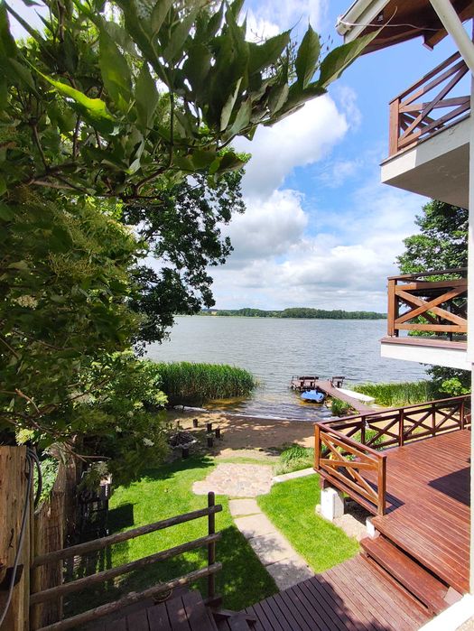 Dom na Mazurach przy jeziorze z Basenem Dłużec,Mikołajki, Mrągowo