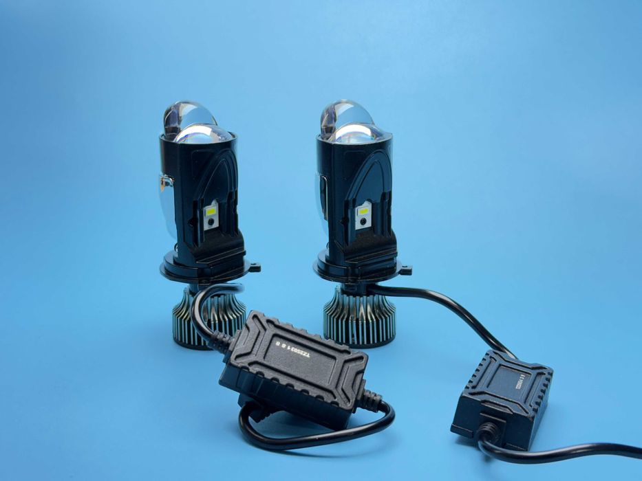 Гарантия 12мес. Светодиодные линзы Bi-LED EA Light H4 Mini Lens 110w