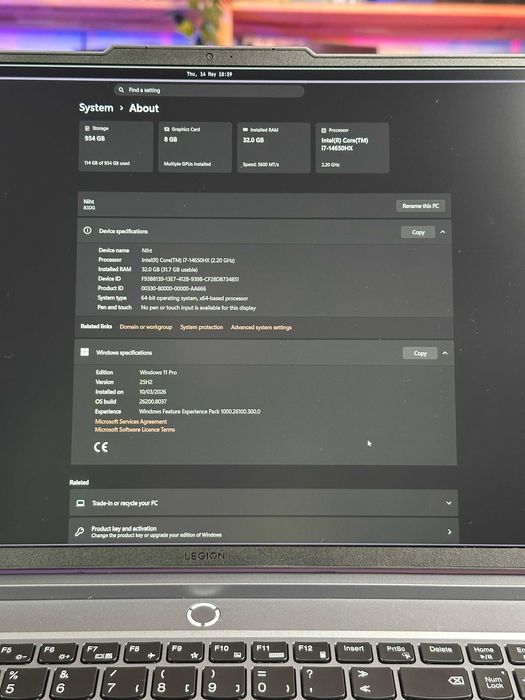 Lenovo Legion 5 16" | i7-14650HX | RTX 4070 8GB | 32GB DDR5 | 1TB SSD | IMACULADO + GARANTIA