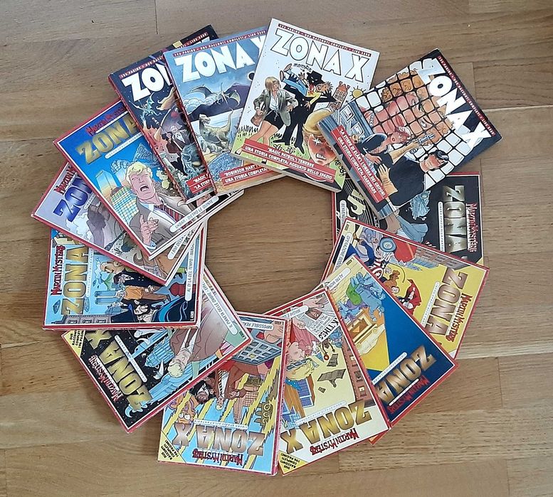 Mundo Martin Mystère. Lote de 13 álbuns BD “Zona X” em italiano