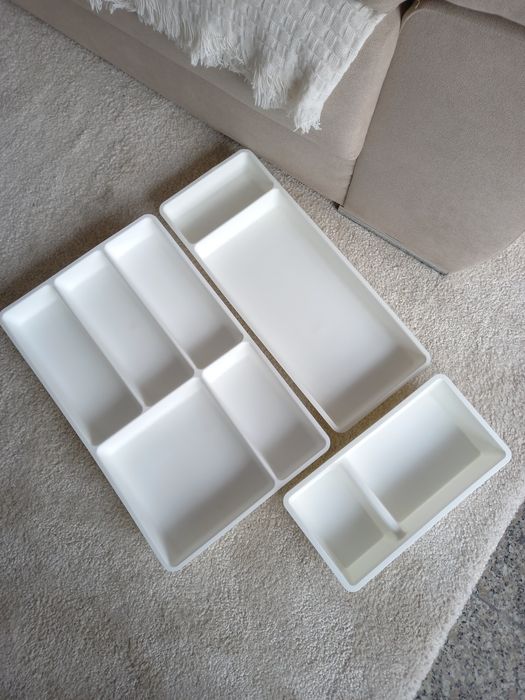 Conjunto de 3 organizadores brancos