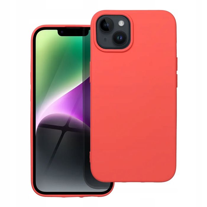 Etui Futerał SILICONE do IPHONE 14 brzoskwiniowy