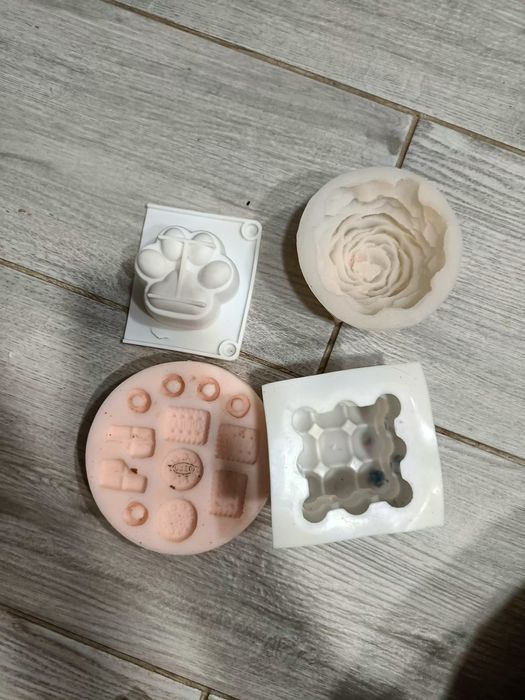 Силіконові форми молди для свічок мила кінь новорічні квіти сукуленти