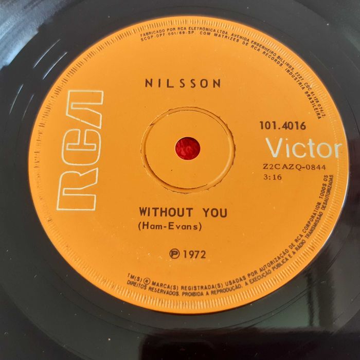 Disco Vinil Single Nilsson - Without You / Gotta Get Up