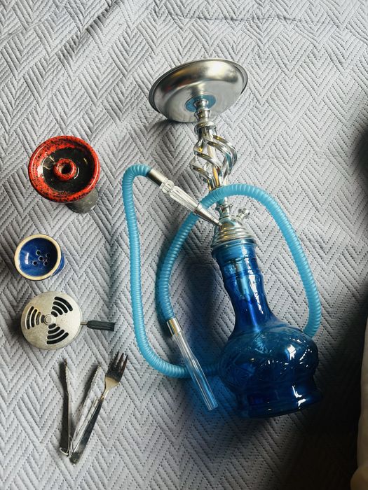 Shisha / Narguile Azul Completa + Vários Acessórios