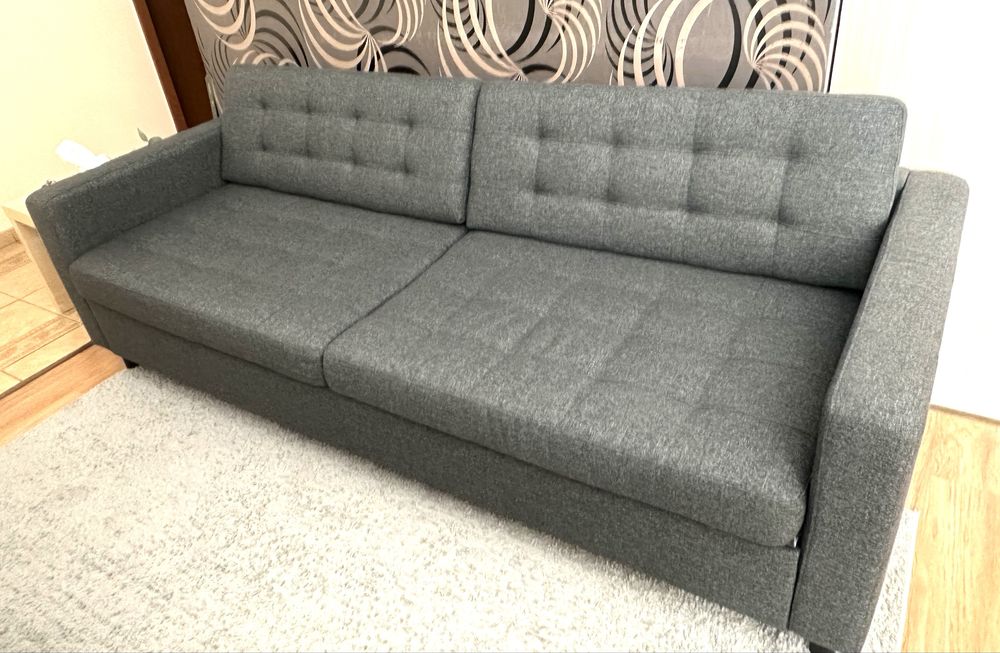 Sofa ikea landskrona 3 osobowa rozkladana ciemnoszara