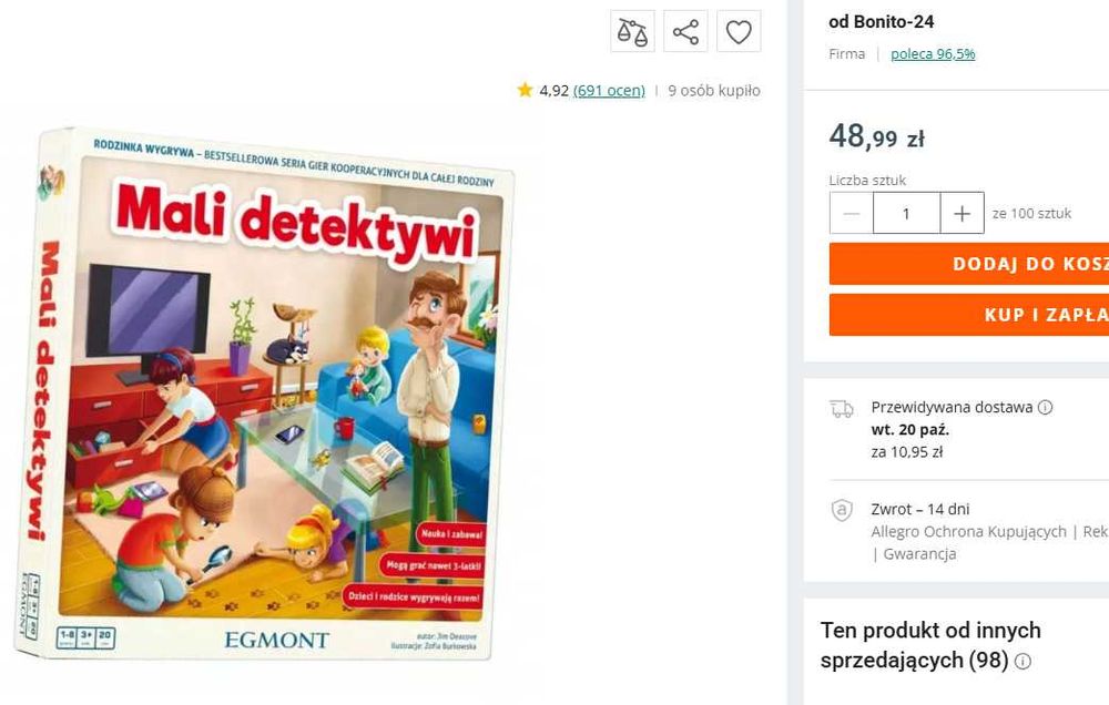 Egmont, 3 gry Kotek Psotek, Wyprawa do babci, Mali detektywi *