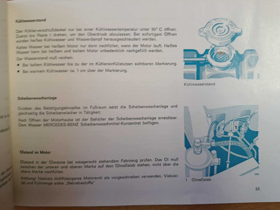 Instrukcja obsługi Mercedes W115 - 200D - 220D - 1970 r. - 1. seria